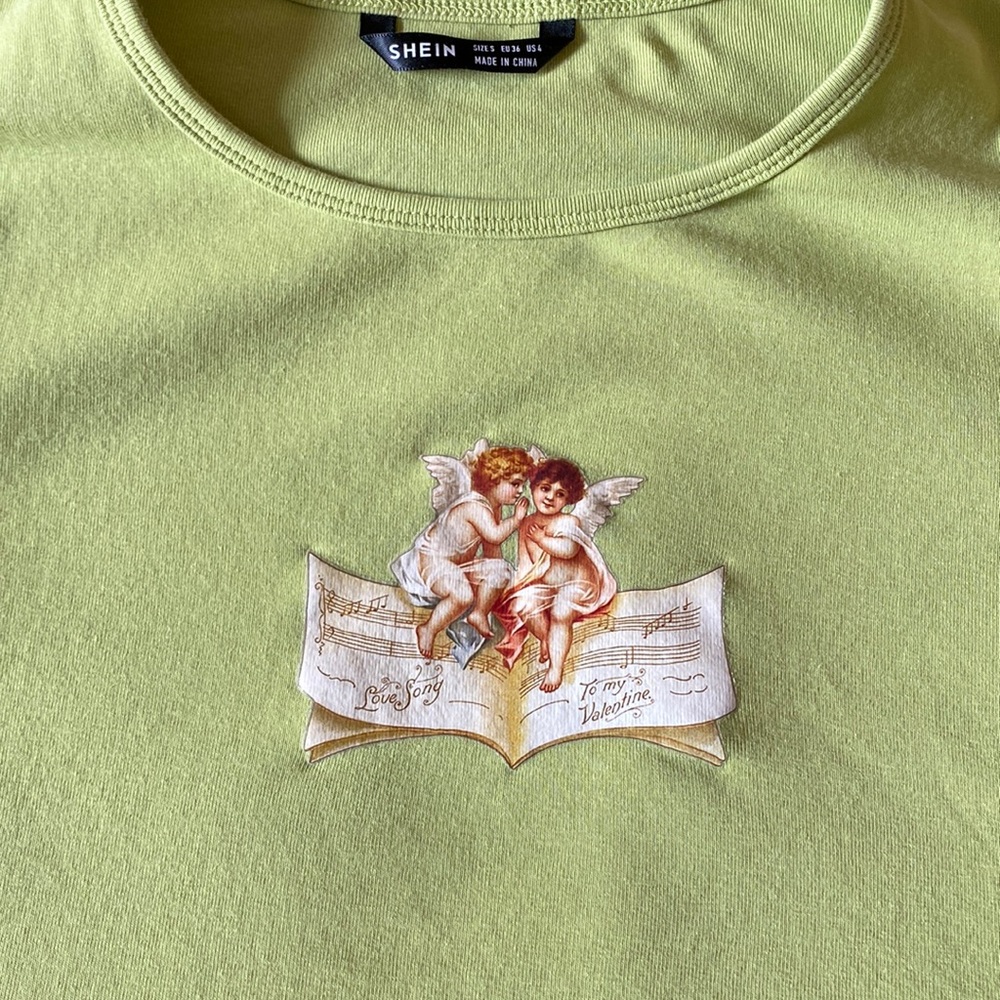 SHEIN Cherub Crop Tee